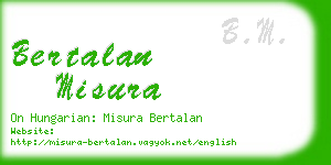 bertalan misura business card